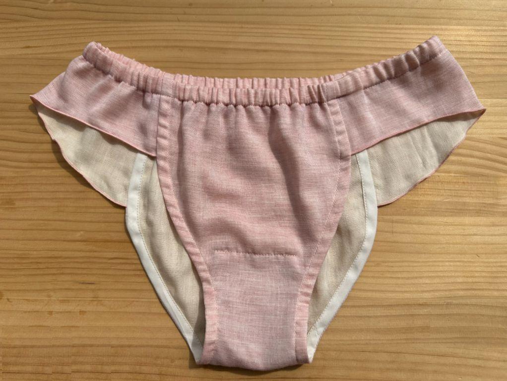 【めぐぱん】オーガニックコットン素材 ゆるくフィットするワッフルゴム使用。1枚仕立て＆鼠径部裏バイアス仕様